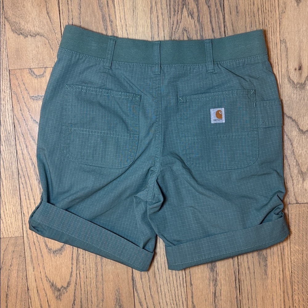 Carhartt Women's Force Original Fit Work Short Musk Green Size 4 - Picture 8 of 13